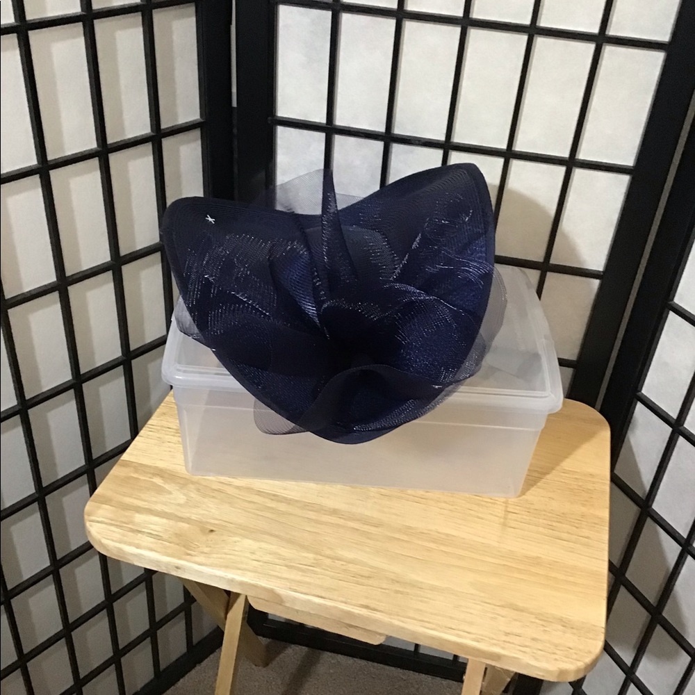 NWT VTG New York Adolfo Realites Absolutely Gourgous Vintage Blue Fascinator - Picture 7 of 7